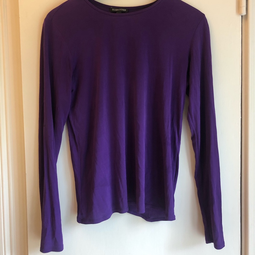 Eileen Fisher Silk Long Sleeve Tee